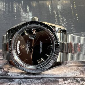 Rolex Day-Date Prata/Preto