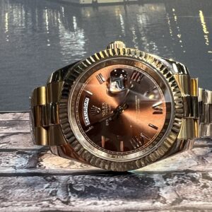 Rolex Day-Date Rose/Marrom